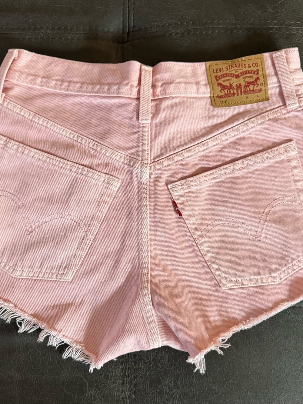 Levi's Light Pink Denim Cutoff Shorts